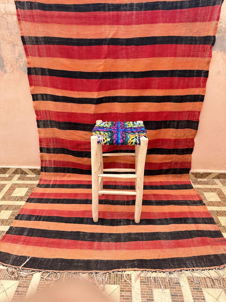 Tabouret de bar marocain tressé à la main AZRIVA