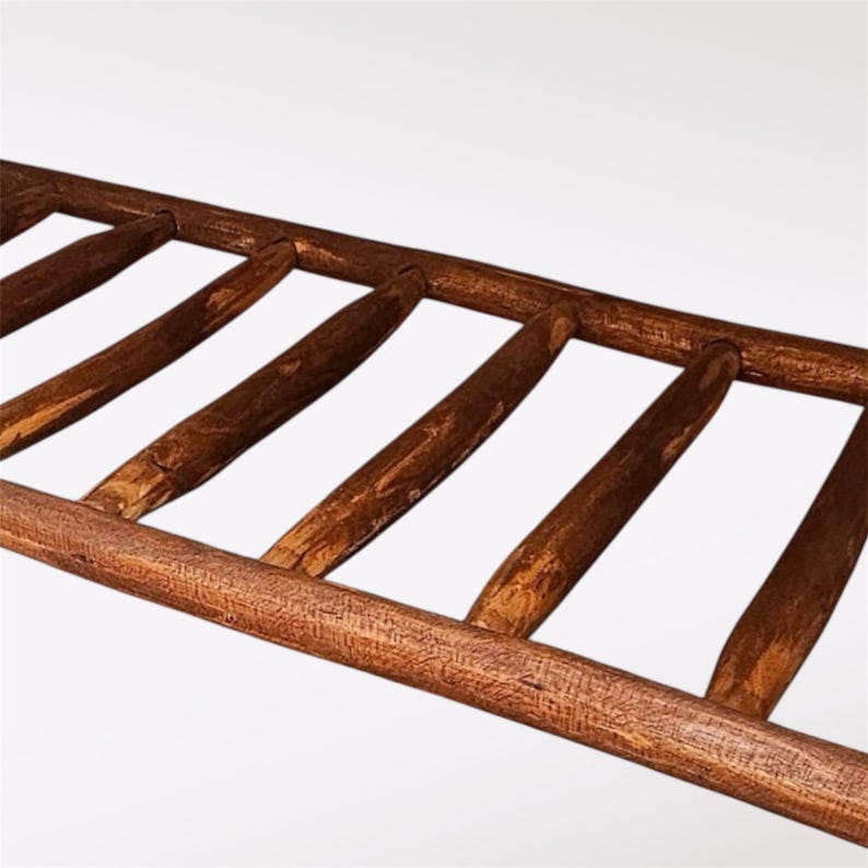 Handcrafted Natural Leather Woven Artisanal Bench
