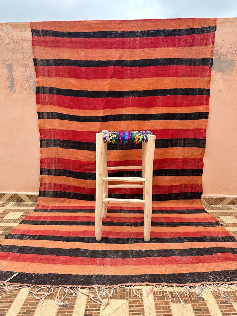Tabouret de bar marocain tressé à la main AZRIVA