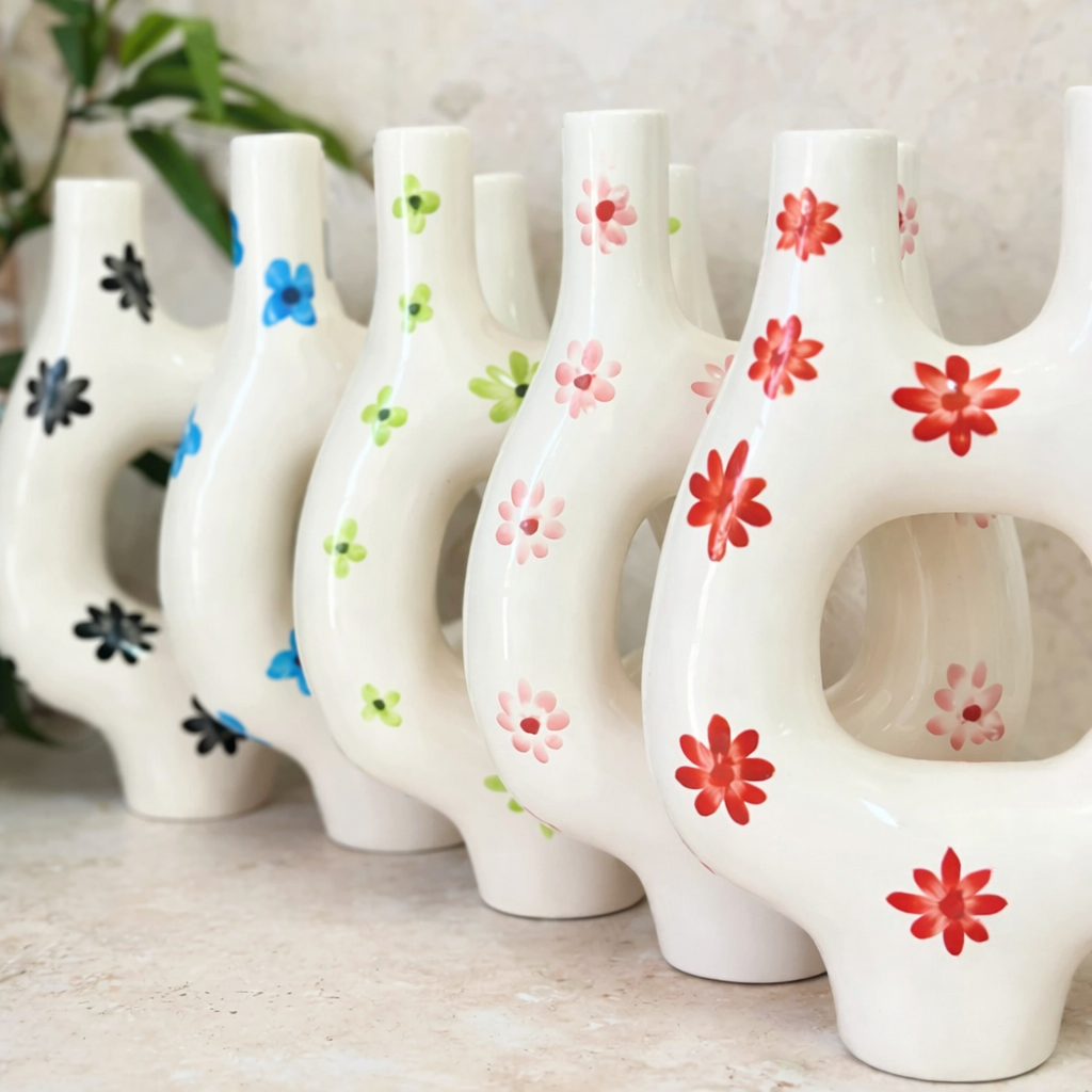 Addas Floral Handcrafted Ceramic Vase AZRIVA