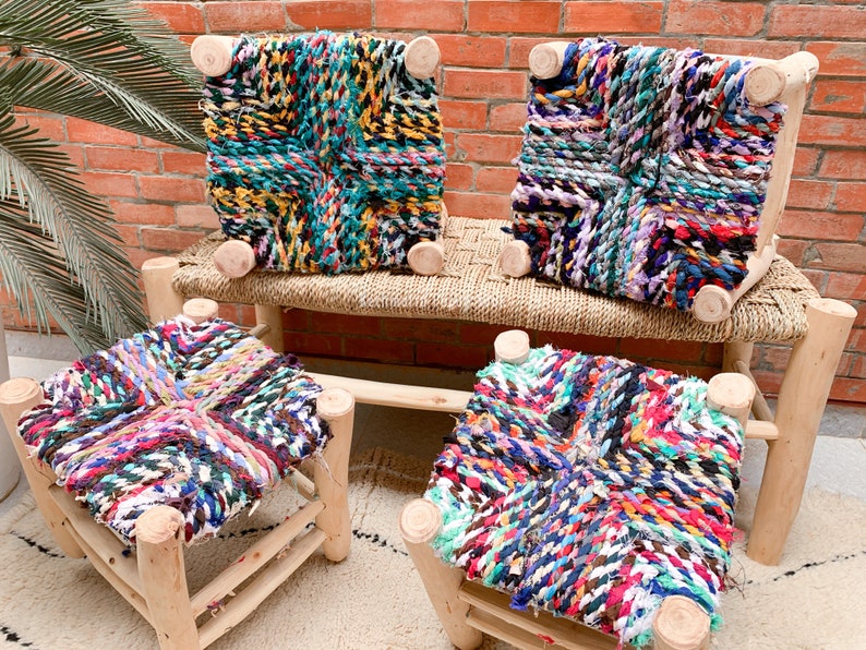 Siège de tabouret marocain moyen pour enfant et adulte AZRIVA