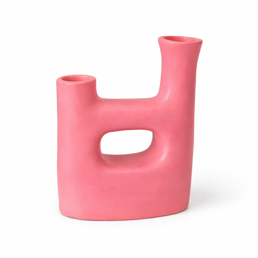 Handcrafted Taddart Double-Opening Matte Ceramic Vase
