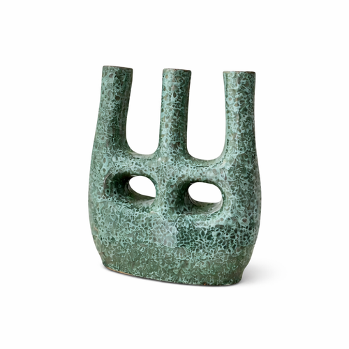 Afous Handcrafted Black & Blue Vase AZRIVA