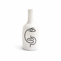Oudm Black Line Art Handcrafted Bottle Vase AZRIVA