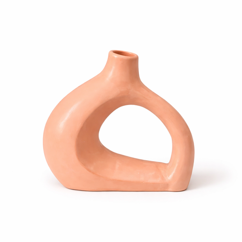 Adbir Nude Mat Handcrafted Ceramic Vase AZRIVA