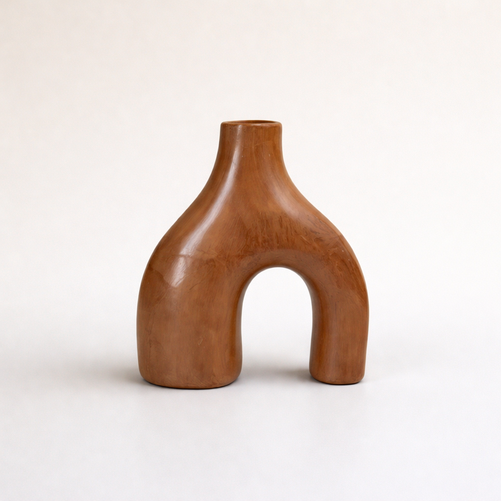 Azul Matte Handcrafted Openwork Ceramic Vase AZRIVA