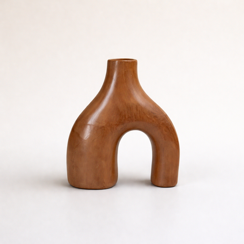 Azul Matte Handcrafted Openwork Ceramic Vase AZRIVA