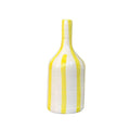 Yellow Striped Handcrafted Bottle Vase AZRIVA