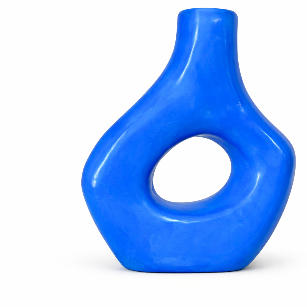 Targa Majorelle Blue Handcrafted Openwork Vase AZRIVA