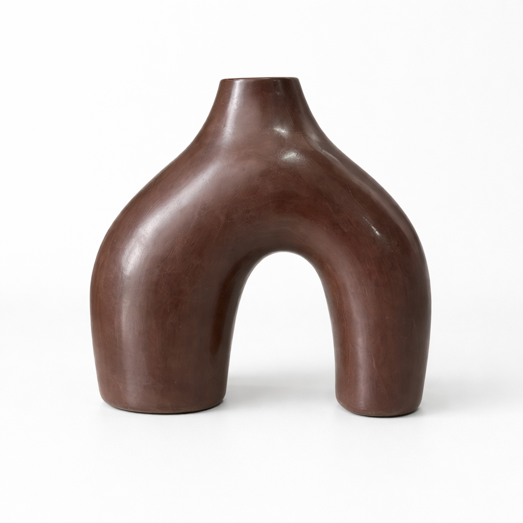 Azul Round Matte Handcrafted Ceramic Vase AZRIVA