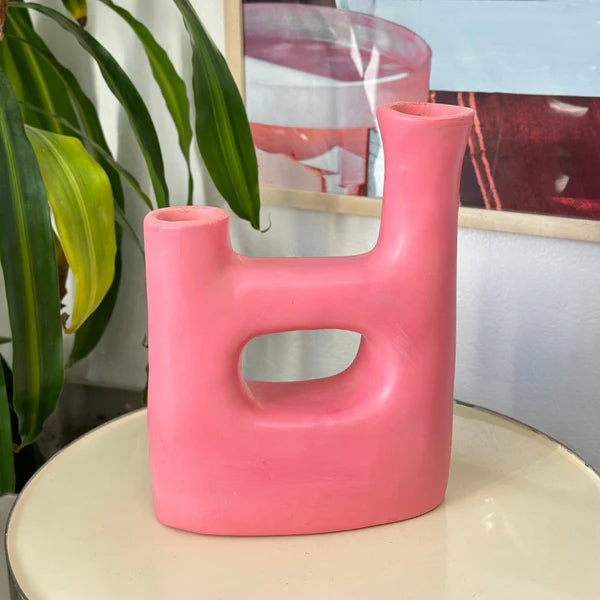 Handcrafted Taddart Double-Opening Matte Ceramic Vase