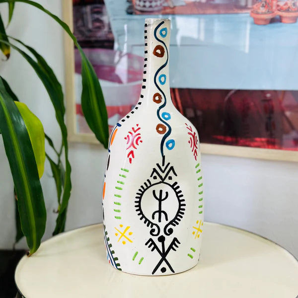 Anaroze Amazigh Handcrafted Bottle Vase AZRIVA