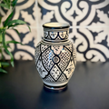 Handcrafted Kasbah Geometric Painted Ceramic Vase