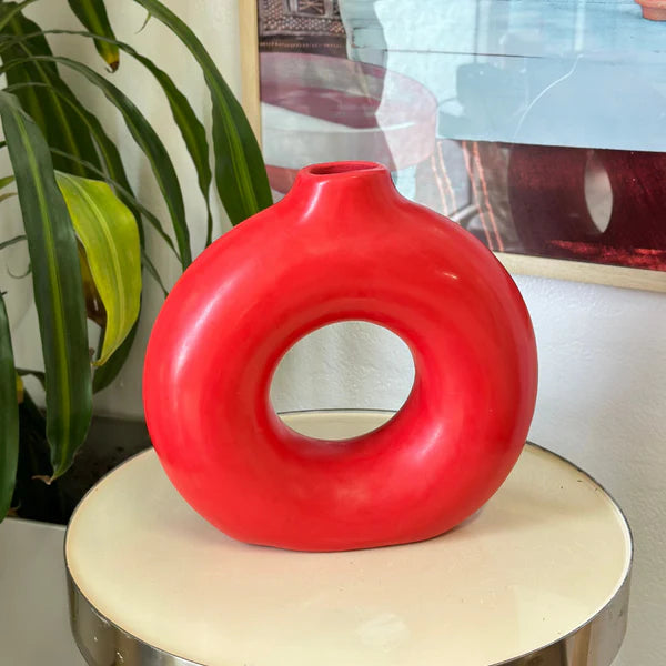 Handcrafted Tafoukt Rounded Matte Ceramic Vase