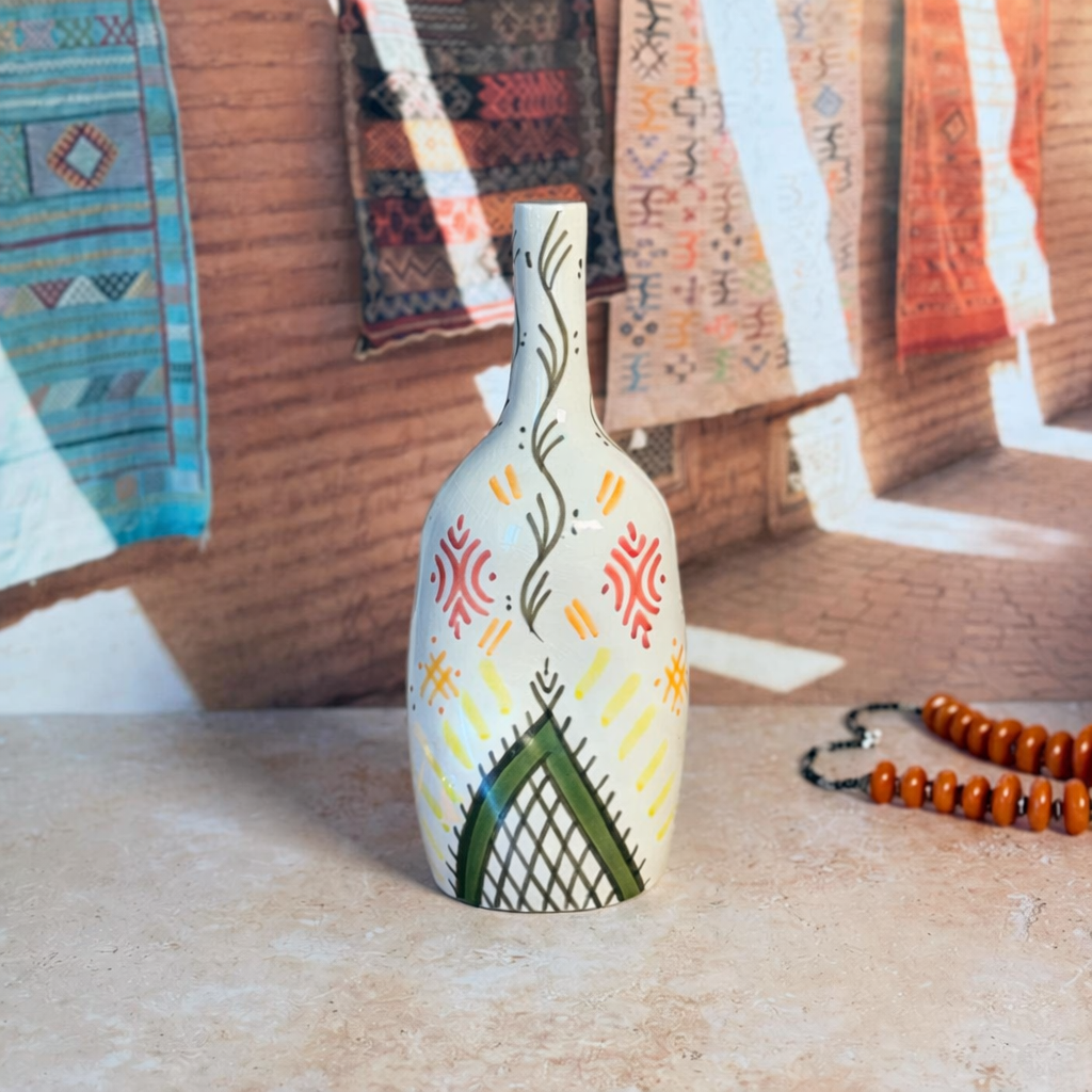 Azday Amazigh Green Bottle Vase AZRIVA