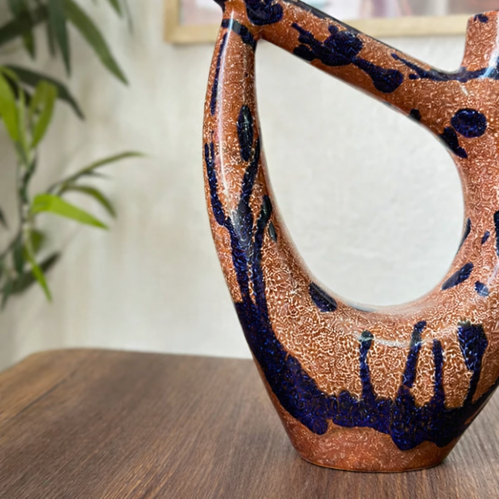 Atbir Glazed Terracotta Handcrafted Vase AZRIVA