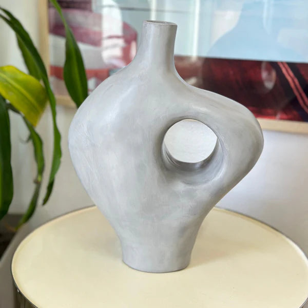 Small Handcrafted Adrar Matte Terracotta Vase