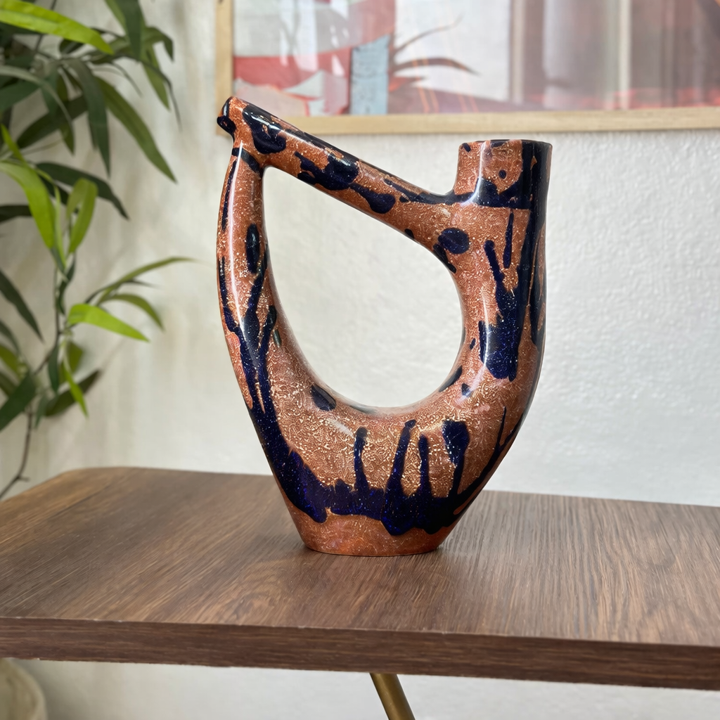 Atbir Glazed Terracotta Handcrafted Vase AZRIVA