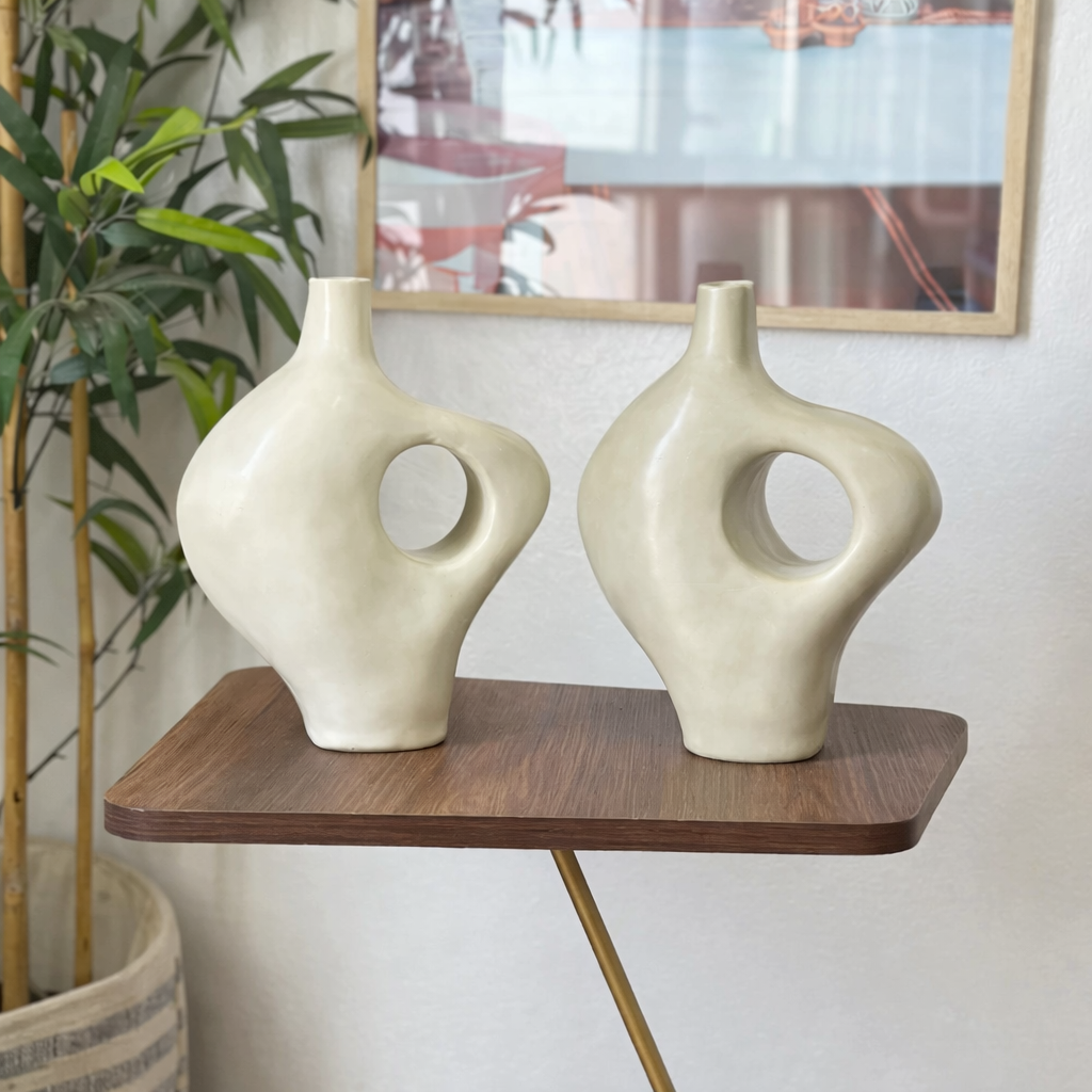Small Handcrafted Adrar Matte Terracotta Vase