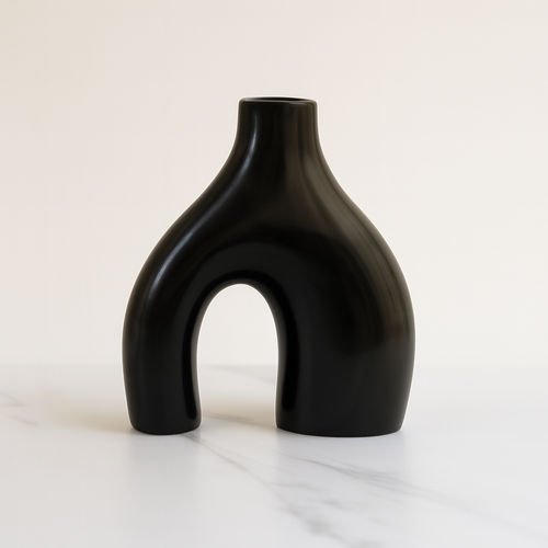 Azul Matte Handcrafted Openwork Ceramic Vase AZRIVA