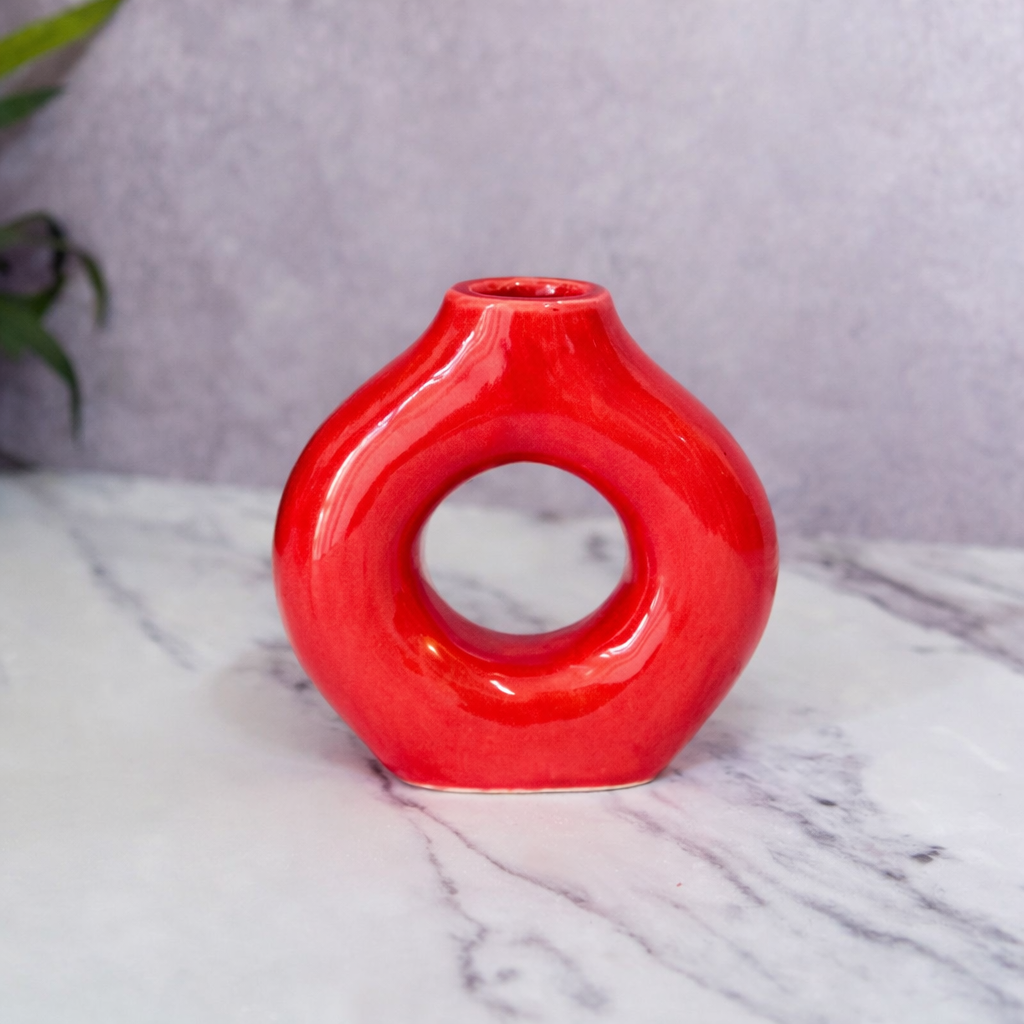 Tafoukt Glazed Terracotta Vase AZRIVA