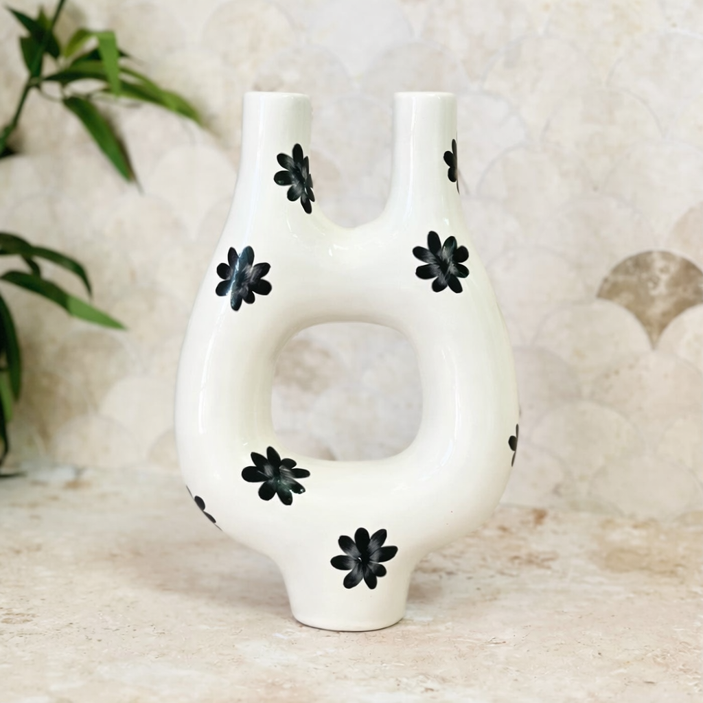 Addas Floral Handcrafted Ceramic Vase AZRIVA