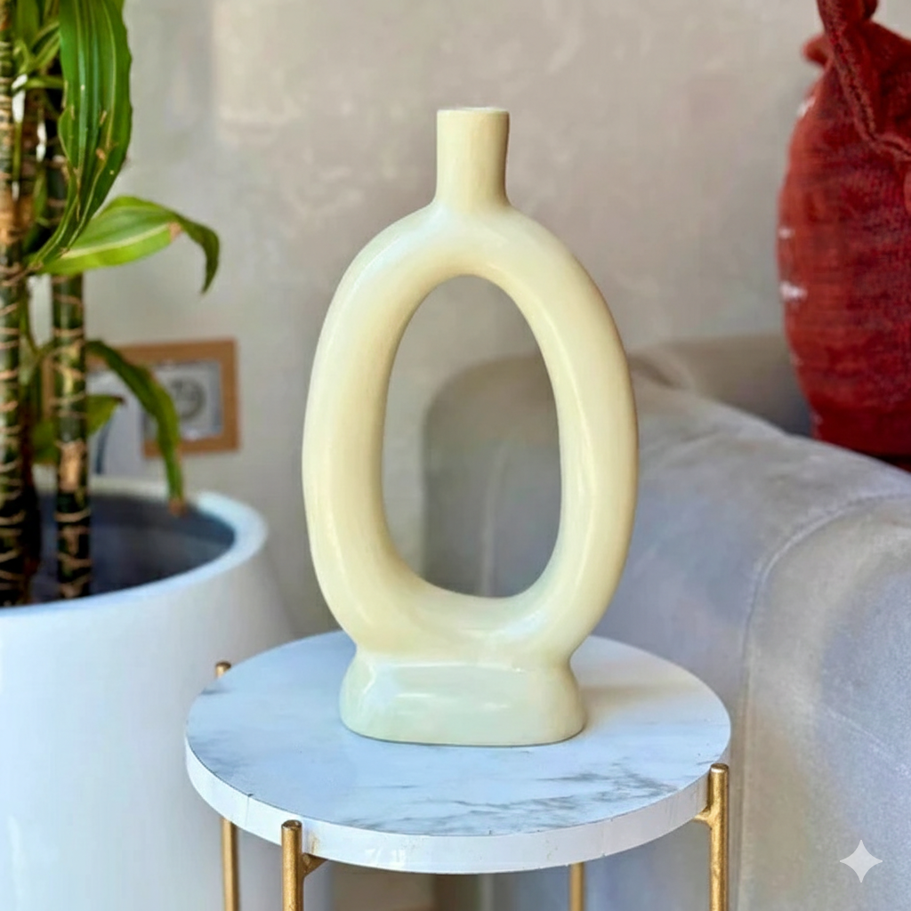 Handcrafted Tiziri Openwork Ceramic Vase