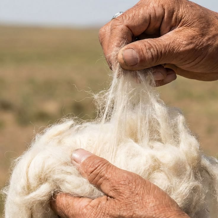 High Atlas raw organic wool