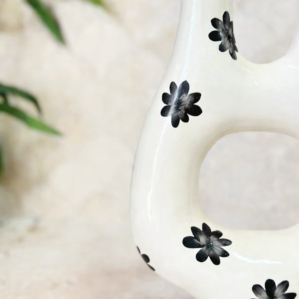 Addas Floral Handcrafted Ceramic Vase AZRIVA