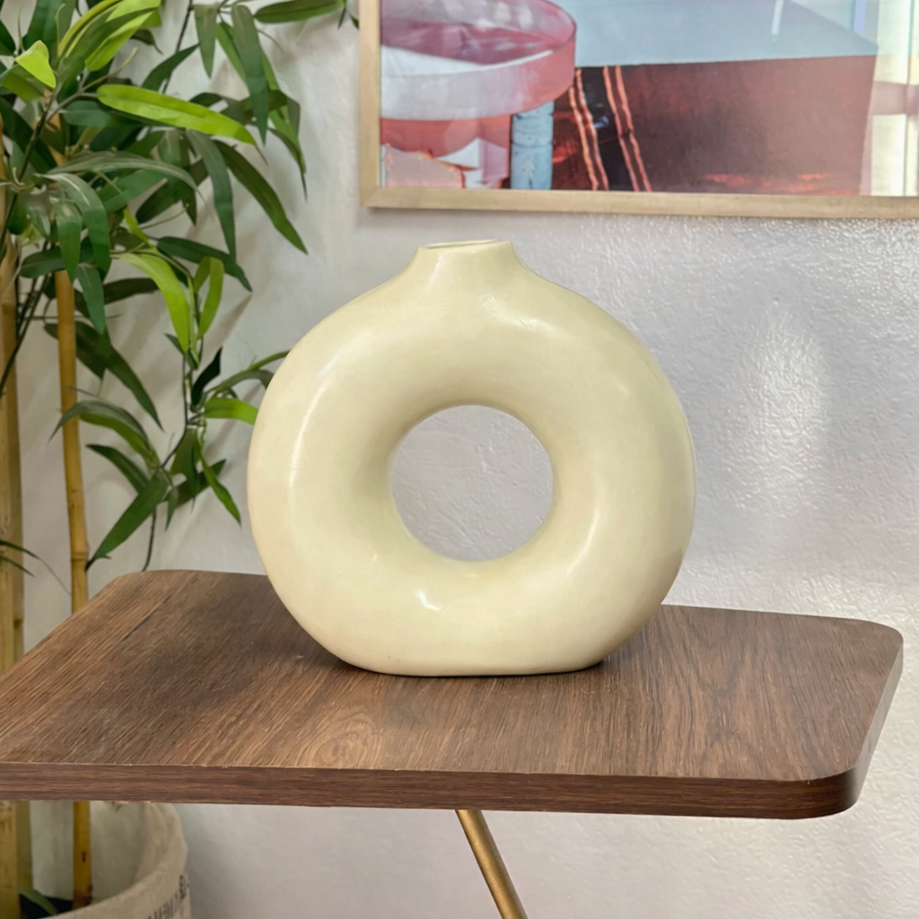 Handcrafted Tafoukt Rounded Matte Ceramic Vase