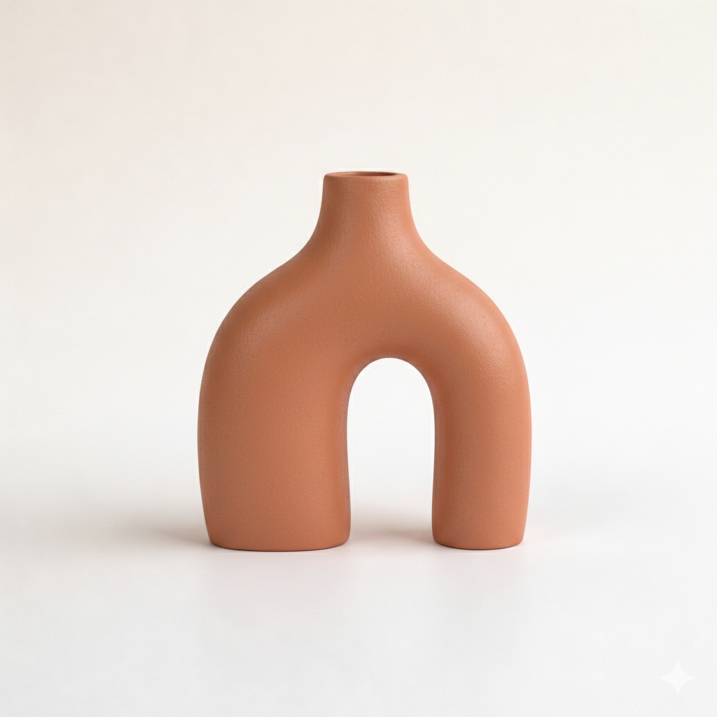 Azul Matte Handcrafted Openwork Ceramic Vase AZRIVA