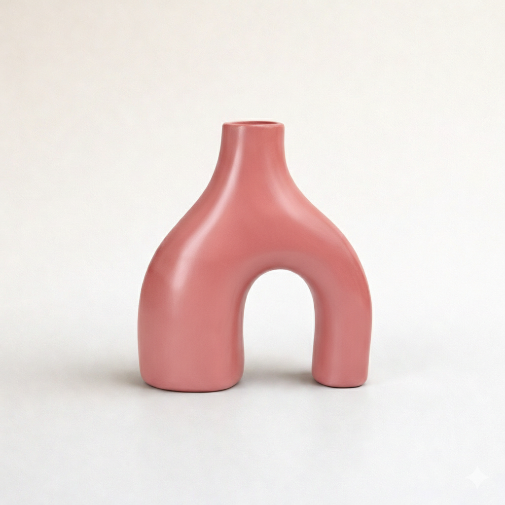 Azul Matte Handcrafted Openwork Ceramic Vase AZRIVA