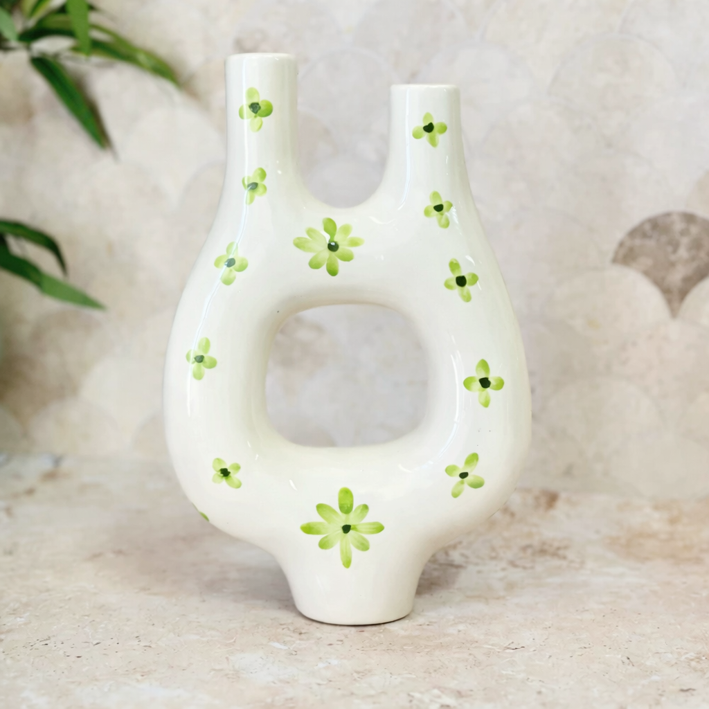 Addas Floral Handcrafted Ceramic Vase AZRIVA