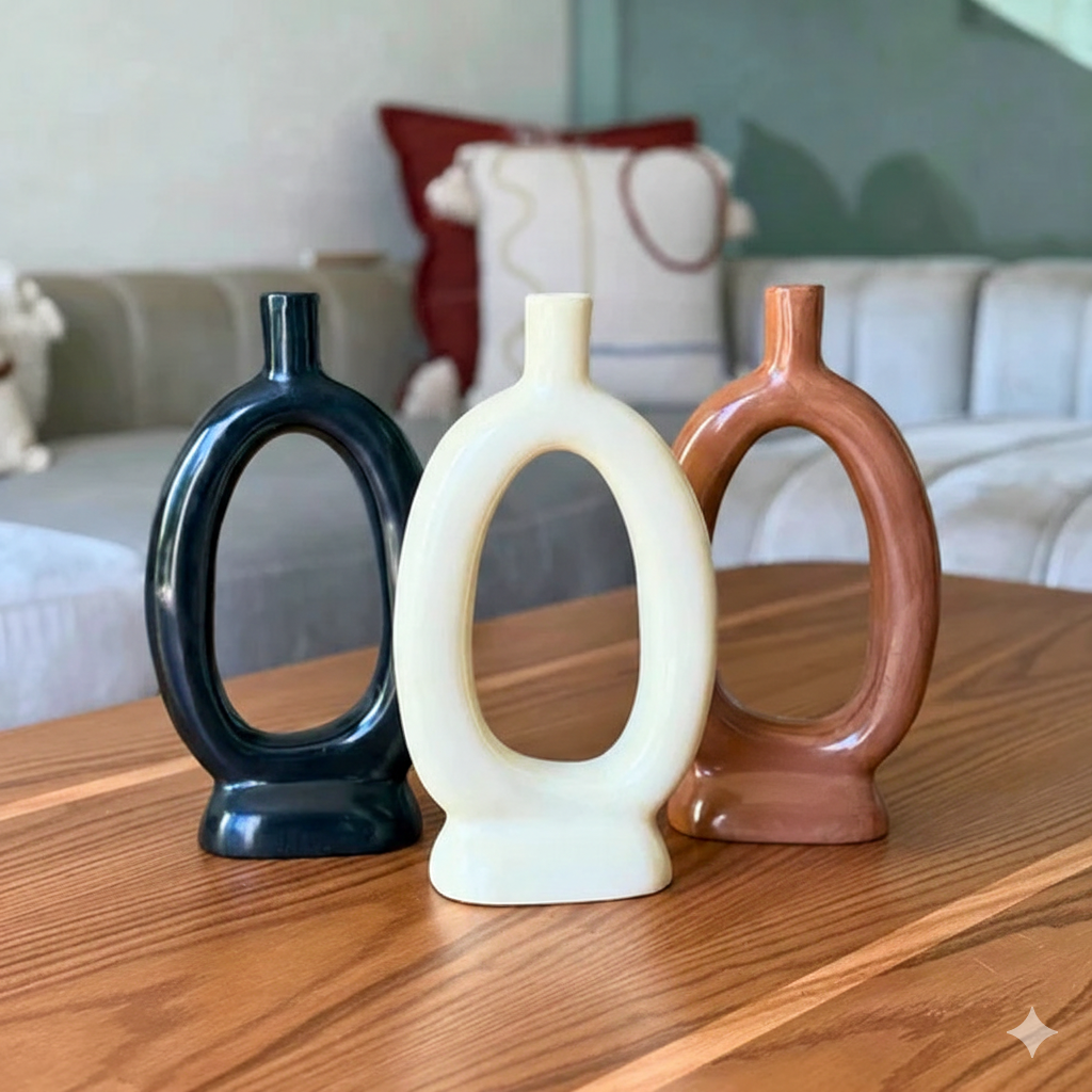 Handcrafted Tiziri Openwork Ceramic Vase