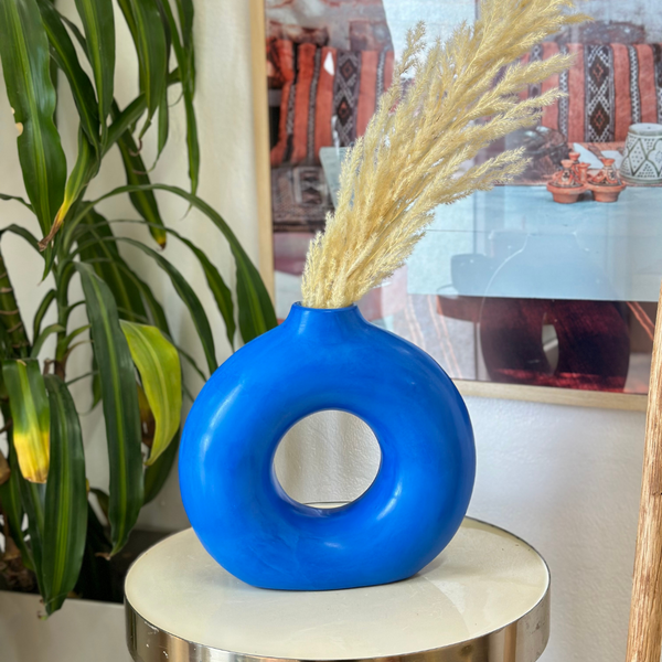 Handcrafted Tafoukt Rounded Matte Ceramic Vase