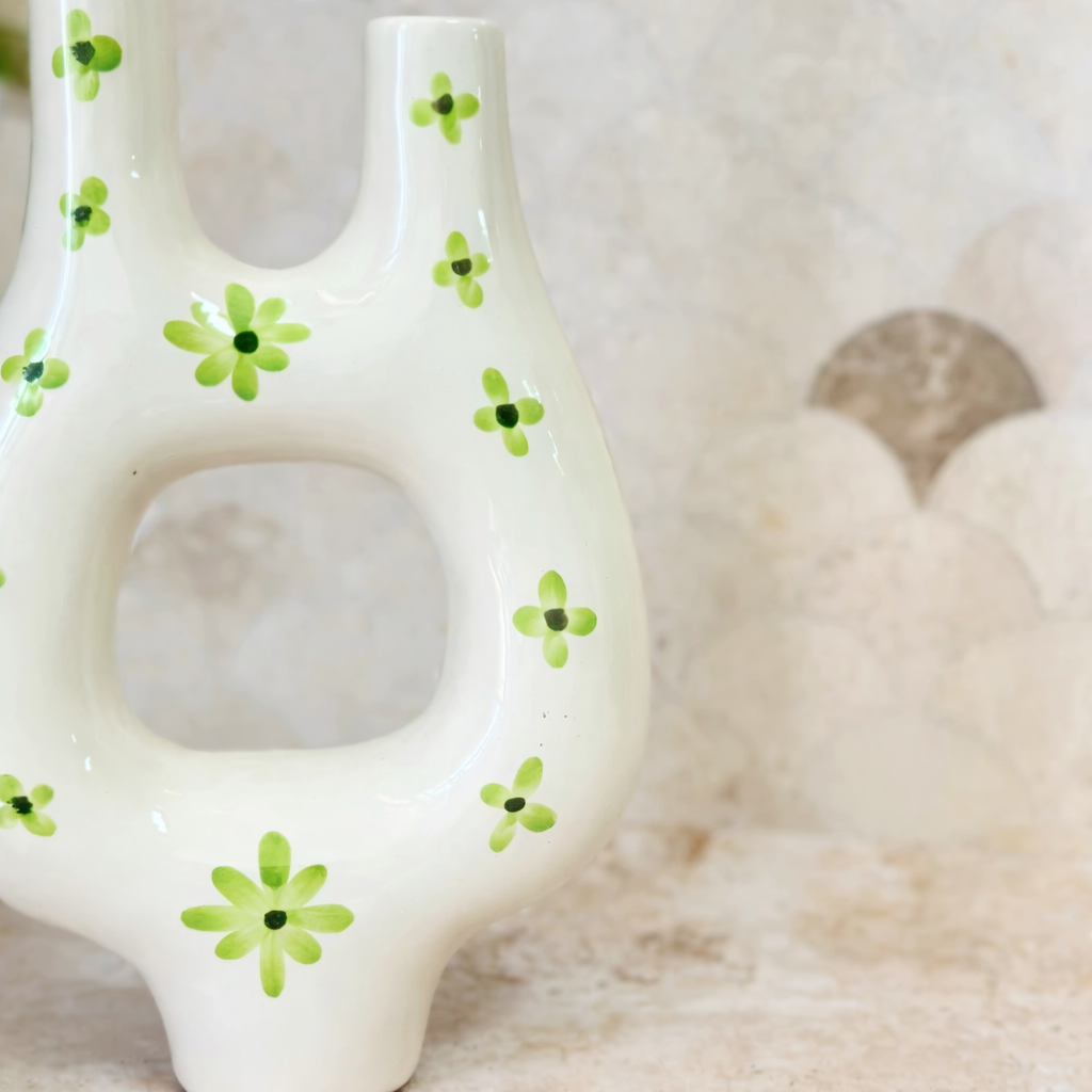 Addas Floral Handcrafted Ceramic Vase AZRIVA