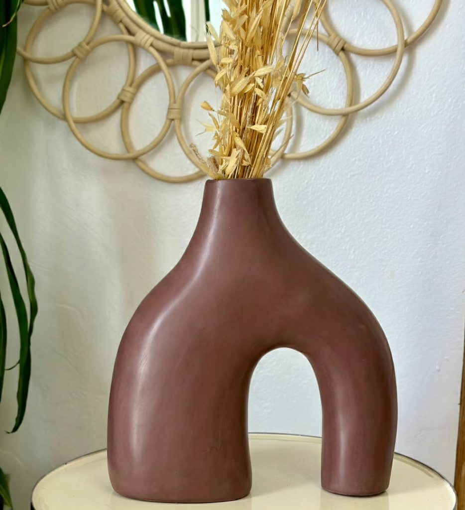 Azul Matte Handcrafted Openwork Ceramic Vase AZRIVA