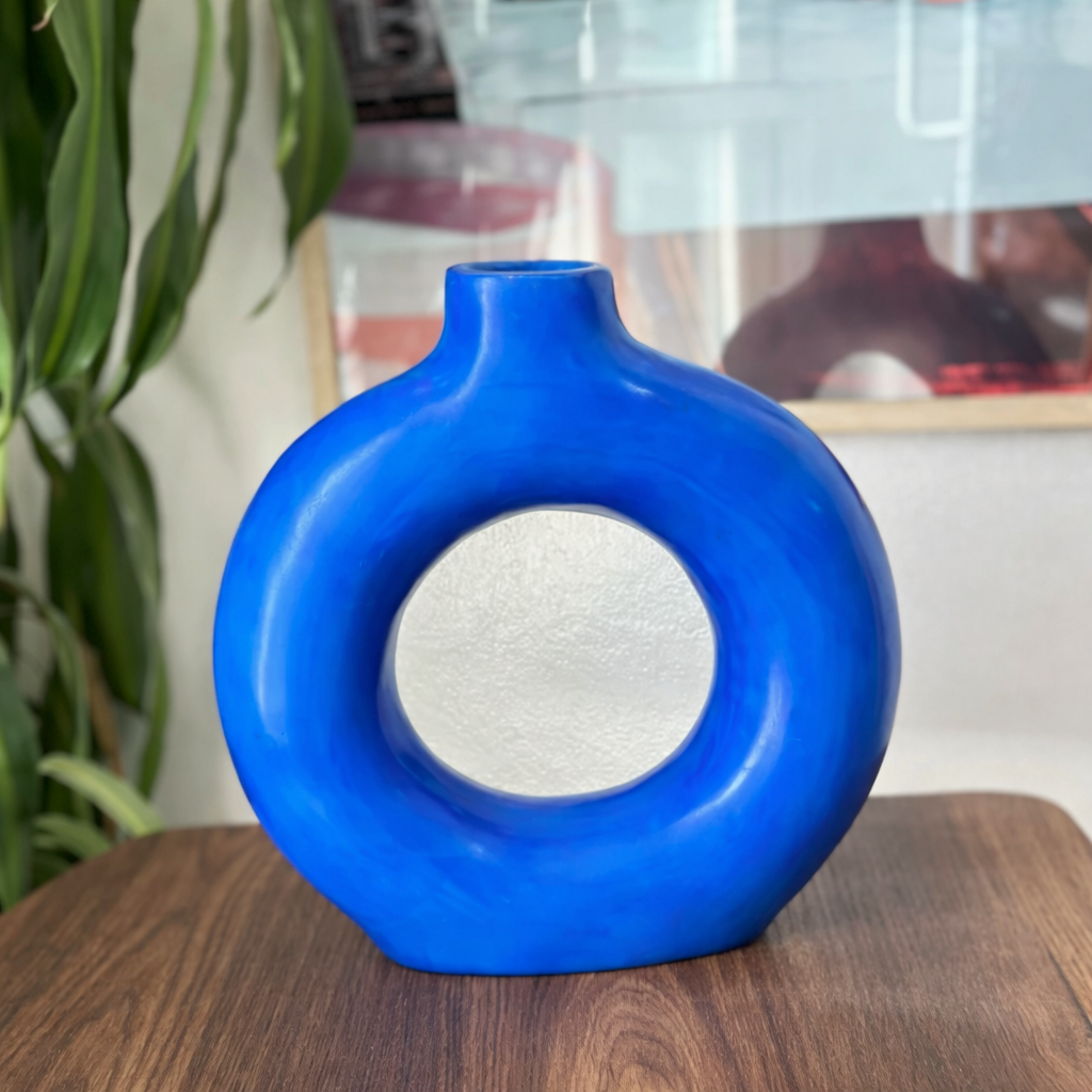 Large Matte Tafoukt Handcrafted Vase AZRIVA