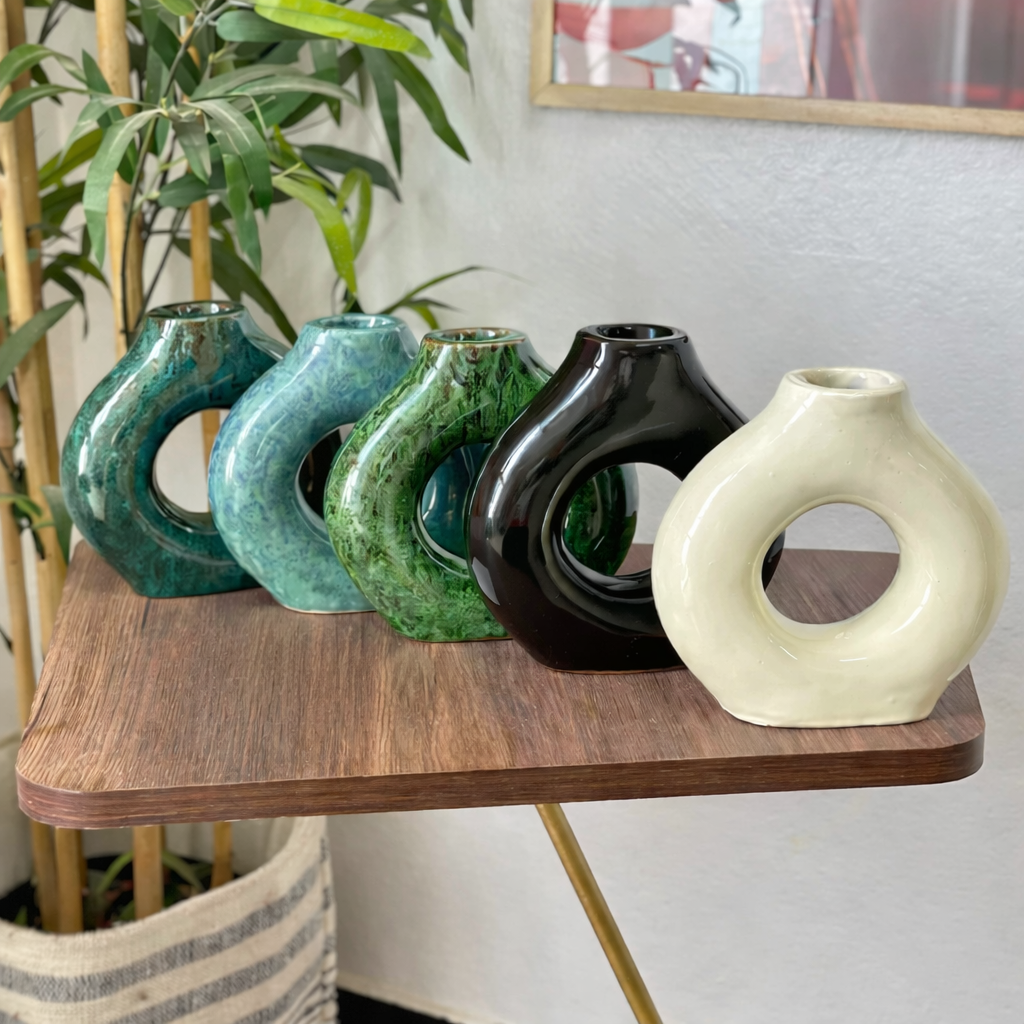 Tafoukt Glazed Terracotta Vase AZRIVA