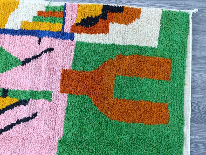 Grand Tapis Berbère Marocain Fait Main 250 × 150 cm – Artisanat Traditionnel IZRI