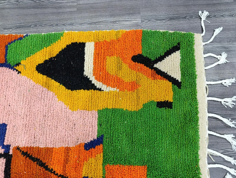 Grand Tapis Berbère Marocain Fait Main 250 × 150 cm – Artisanat Traditionnel IZRI