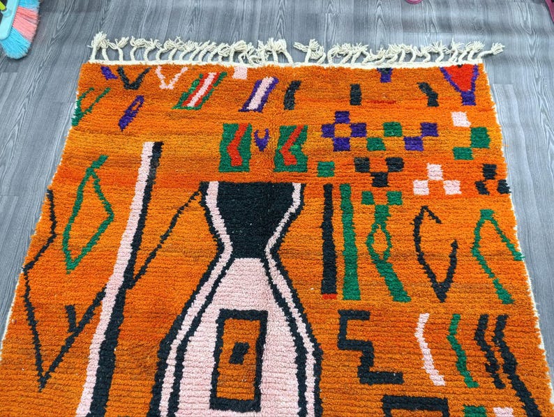 Tapis Berbère Fait Main 250 × 150 cm – Décoration Authentique du Maroc IZRI