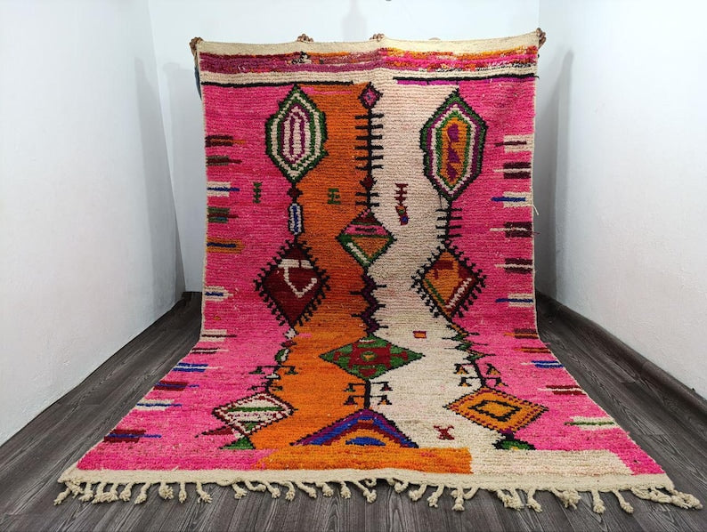 Tapis Berbère Fait Main 250 × 150 cm – Décoration Authentique du Maroc IZRI