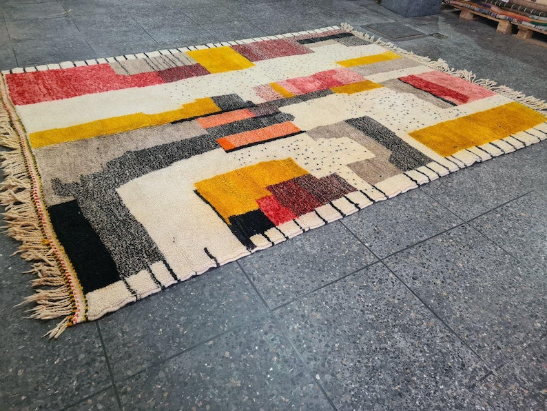 Tapis Berbère Fait Main 300 × 200 cm – Décoration Authentique du Maroc