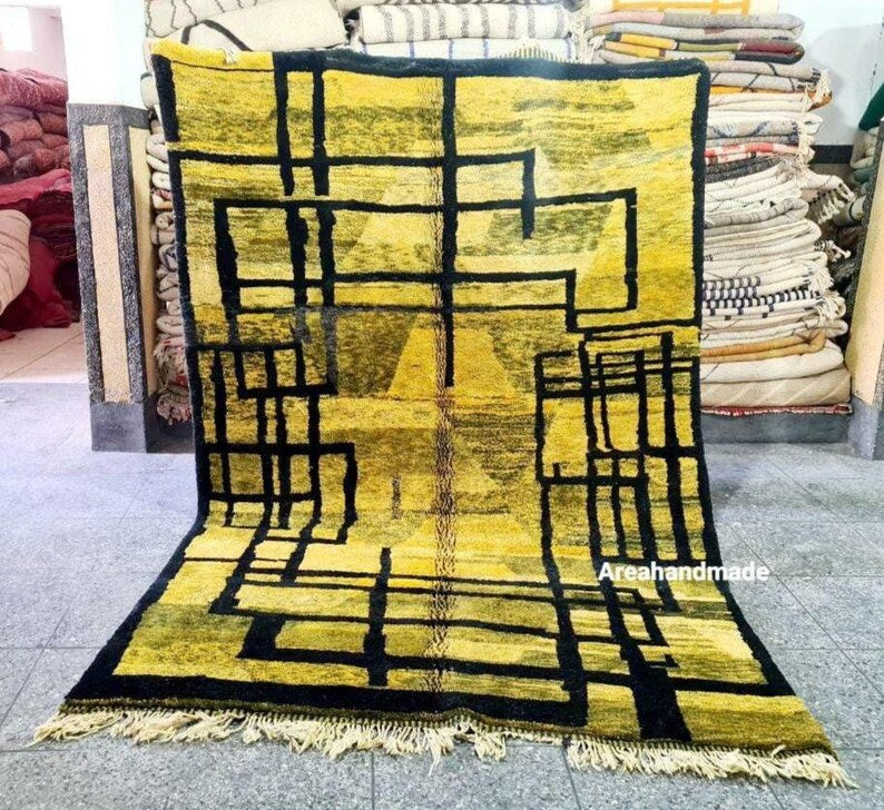 Grand Tapis Berbère Marocain Fait Main 300 × 200 cm – Artisanat Traditionnel IZRI