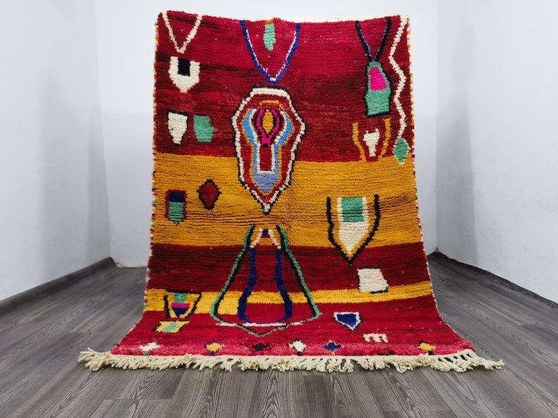 Tapis Marocain Artisanal 250 × 150 cm – Laine Tissée à la Main – Style Traditionnel (Copy) IZRI