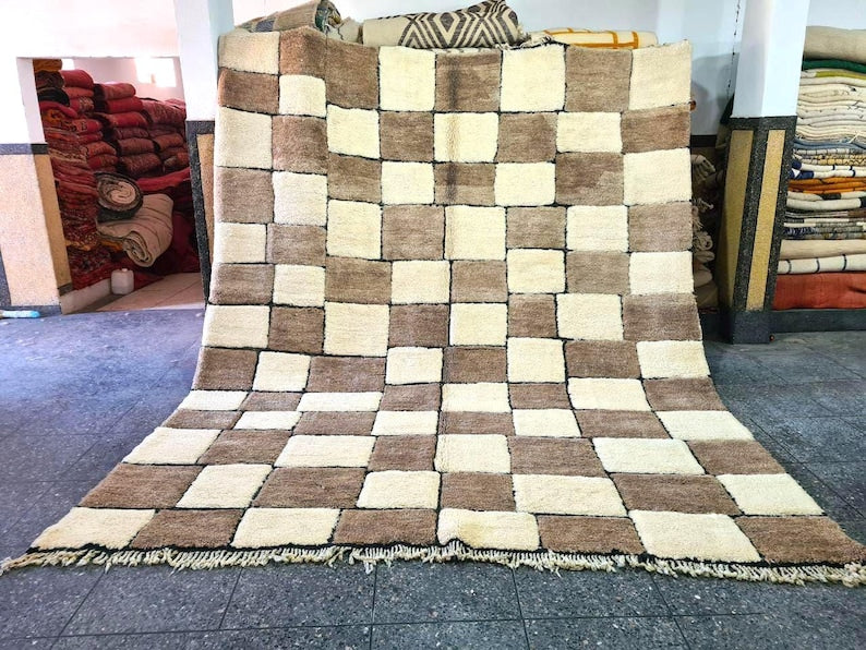 Tapis Berbère Fait Main 300 × 200 cm – Décoration Authentique du Maroc