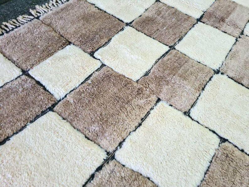Tapis Berbère Fait Main 300 × 200 cm – Décoration Authentique du Maroc