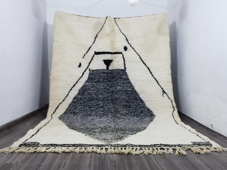 Tapis Marocain Traditionnel Fait Main 250 × 150 cm – Tissage Artisanal Authentique IZRI