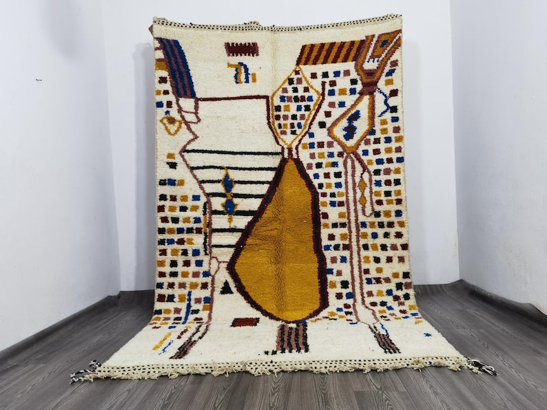 Tapis Berbère Fait Main 250 × 150 cm – Décoration Authentique du Maroc IZRI